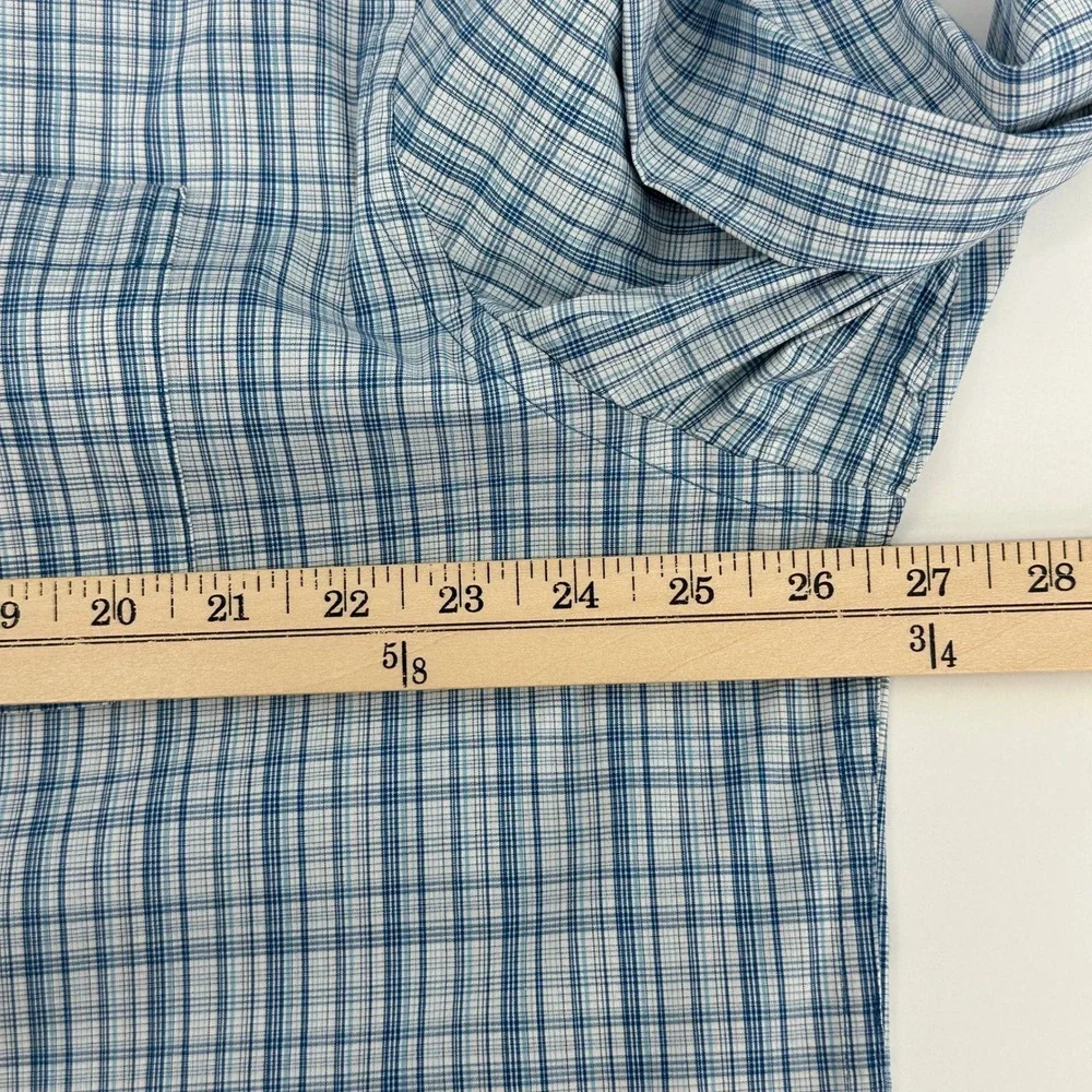 Southern‎ Tide Coastal Passage Mens XXL Blue Plaid Button Down Shirt Long Sleeve